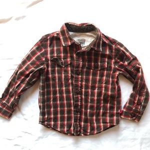 Genuine Kids 3T Collared Plaid Long Sleeve Shirt